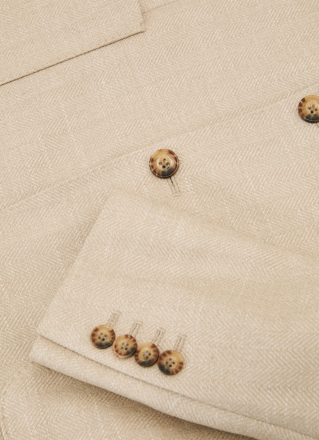 Reiss Pelmet regular fit colbert in wolblend met opgestikte zakken - detail 4 oatmeal / beige