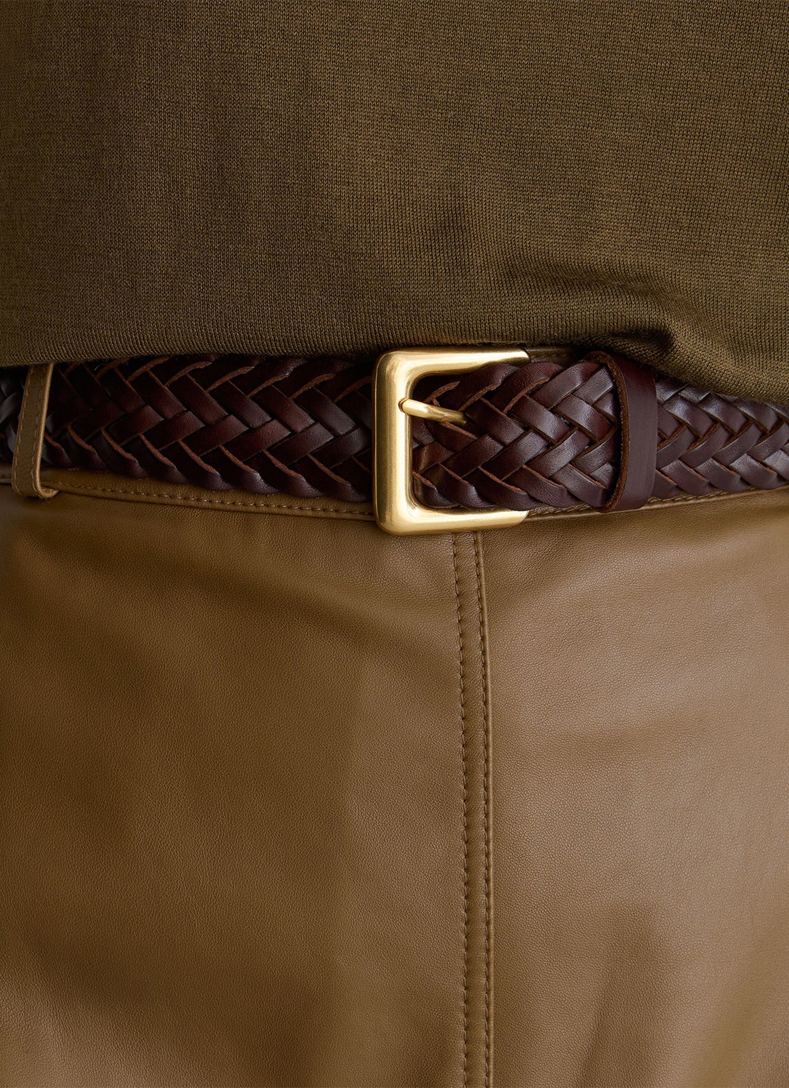 Reiss Penelope riem van leer - detail 4 beige