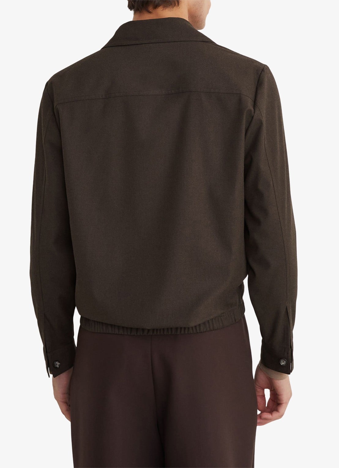 Reiss PENGE overshirt in wolblend  - achterkant chocoladebruin