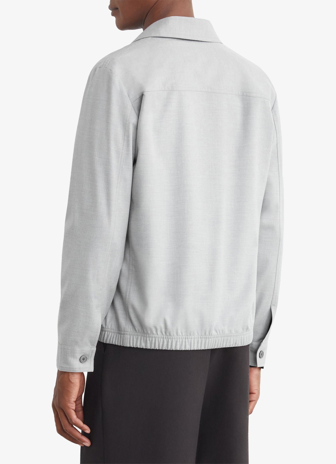 Reiss PENGE overshirt in wolblend  - achterkant 3 soft grey / grijs