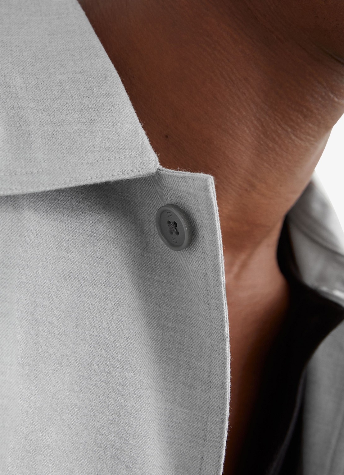 Reiss PENGE overshirt in wolblend  - detail 5 soft grey / grijs