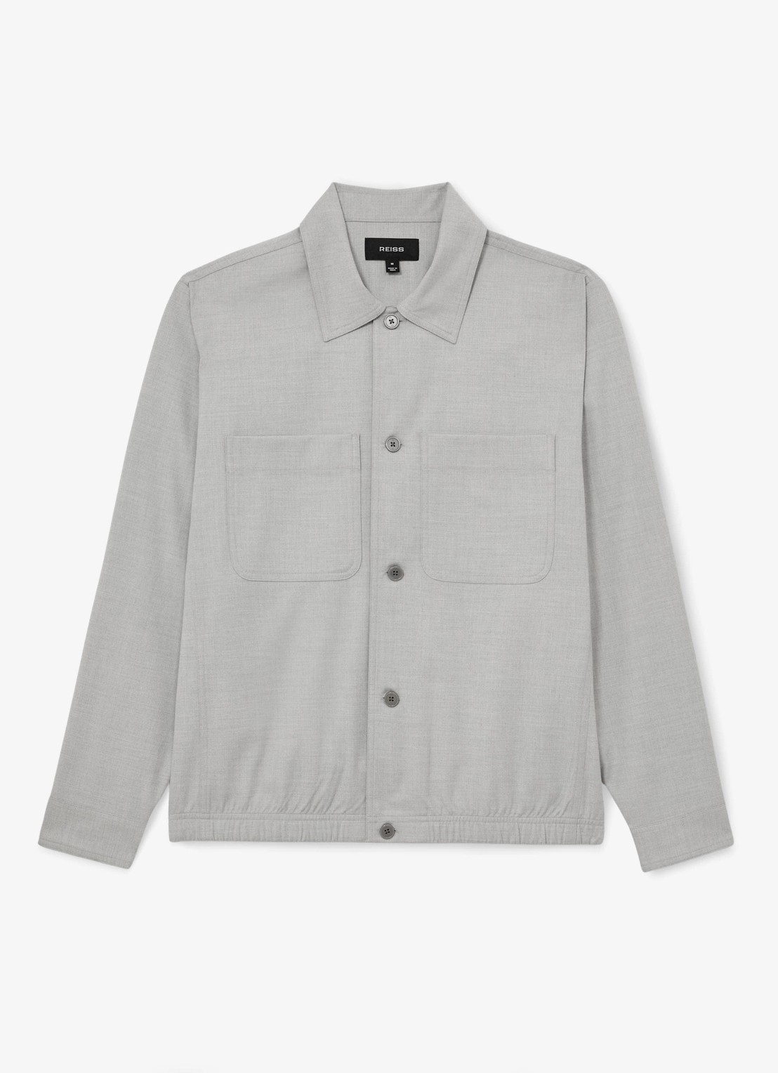 Reiss PENGE overshirt in wolblend  - voorkant soft grey / grijs