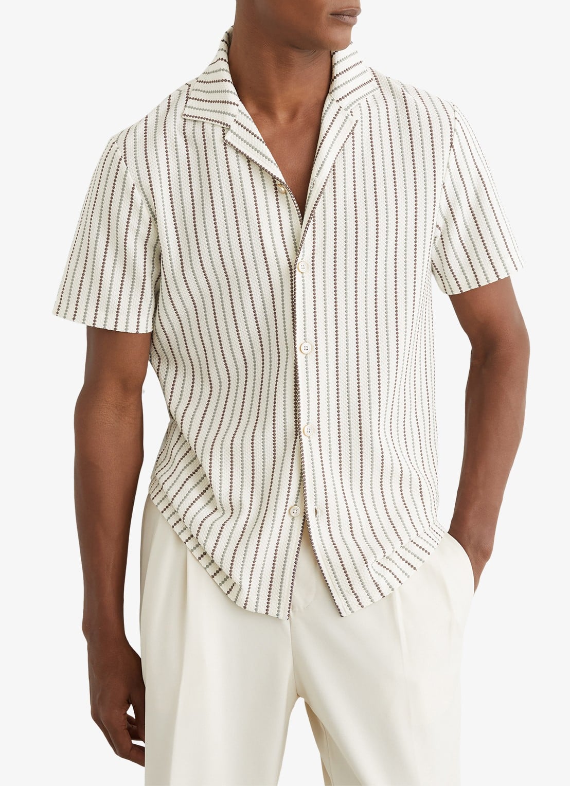 Reiss Percy overhemd met streepprint - detail 4 groen