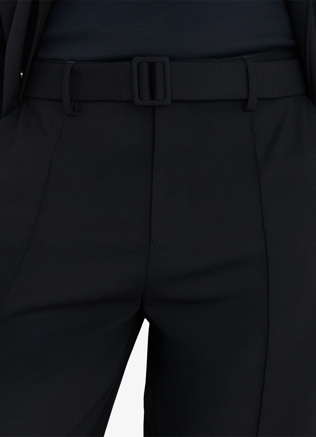 Reiss Peshi straight fit pantalon met ceintuur - detail 2 donkerblauw