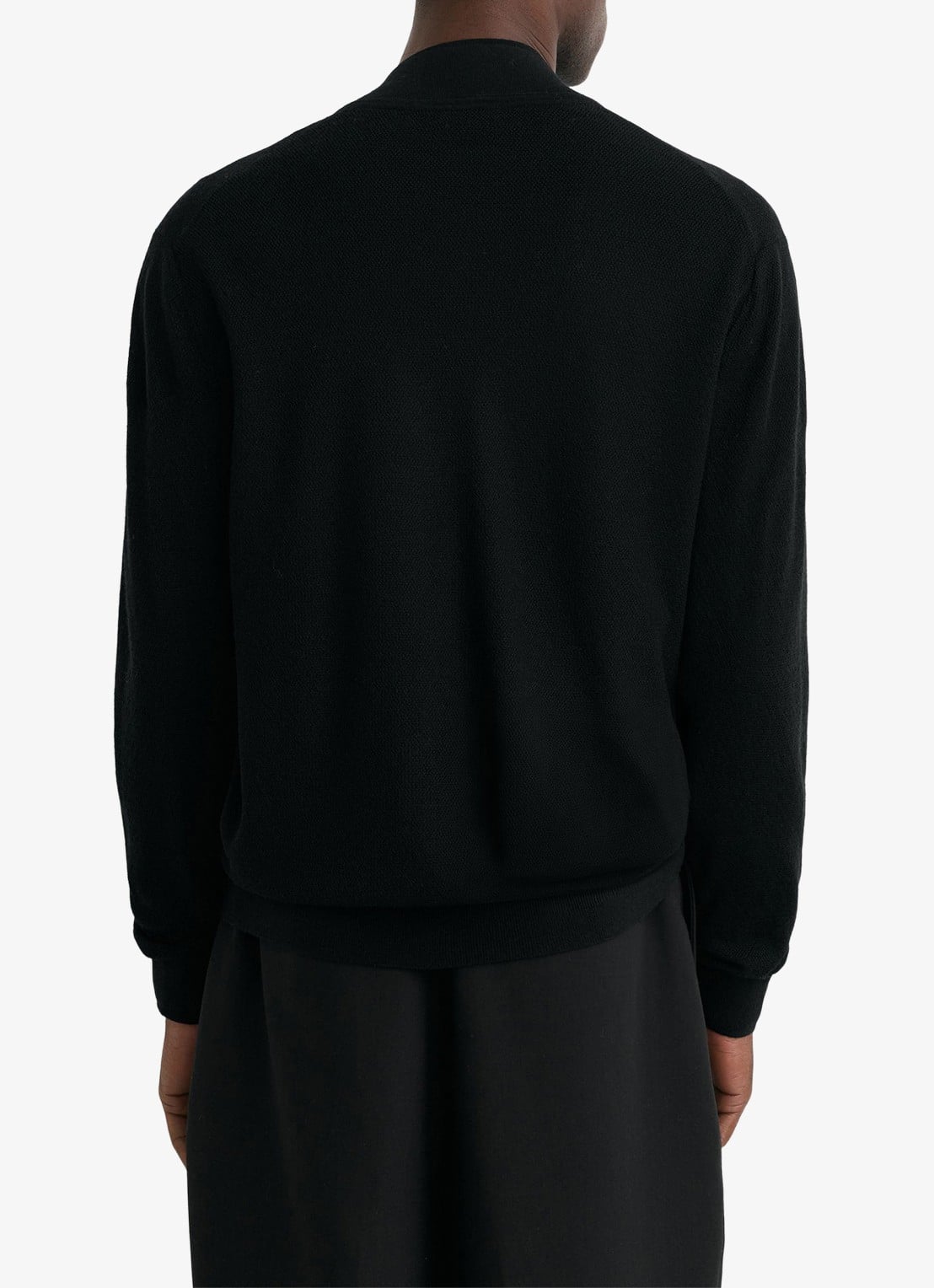 Reiss Petersham vest van merino wol - achterkant black / zwart