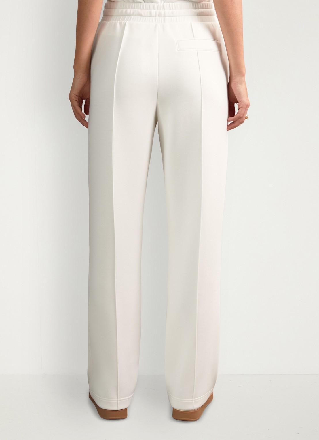 Reiss Petite high waist straight fit joggingbroek met steekzakken - achterkant 7 wit