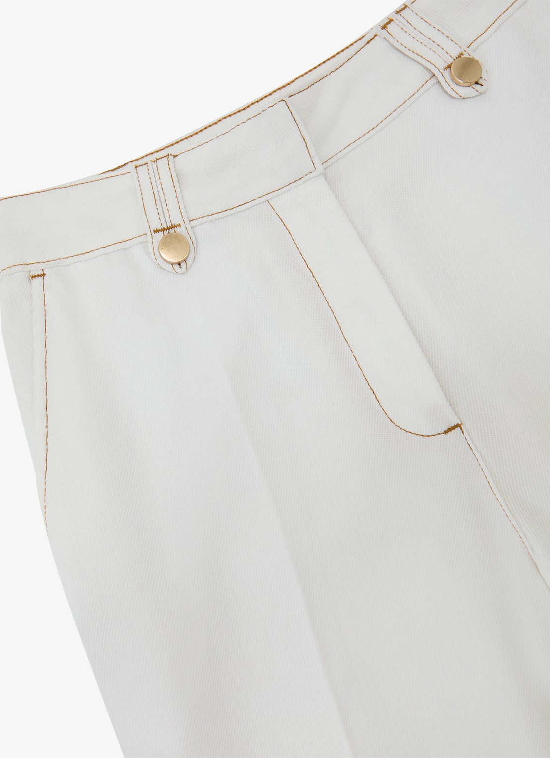 Reiss Petite Kaia high waist wide fit pantalon van lyocell - detail 4 wit