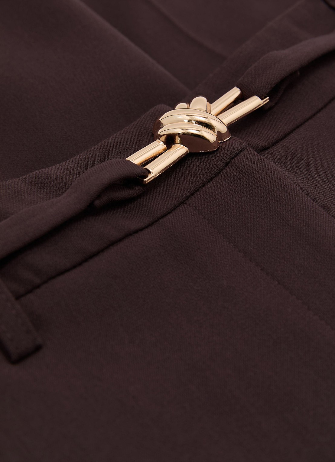Reiss Petite Leona high waist flared pantalon met steekzakken - detail 3 bruin