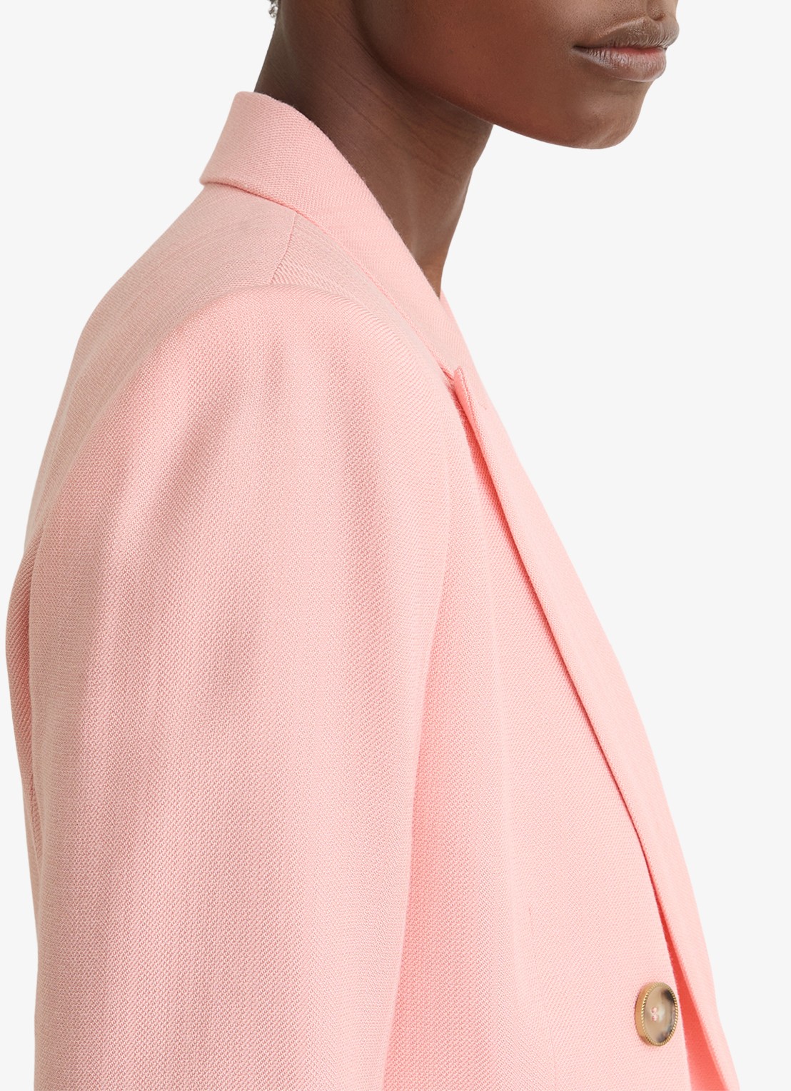 Reiss Petite Magda Double-breasted blazer met klepzakken - detail 2 oudroze
