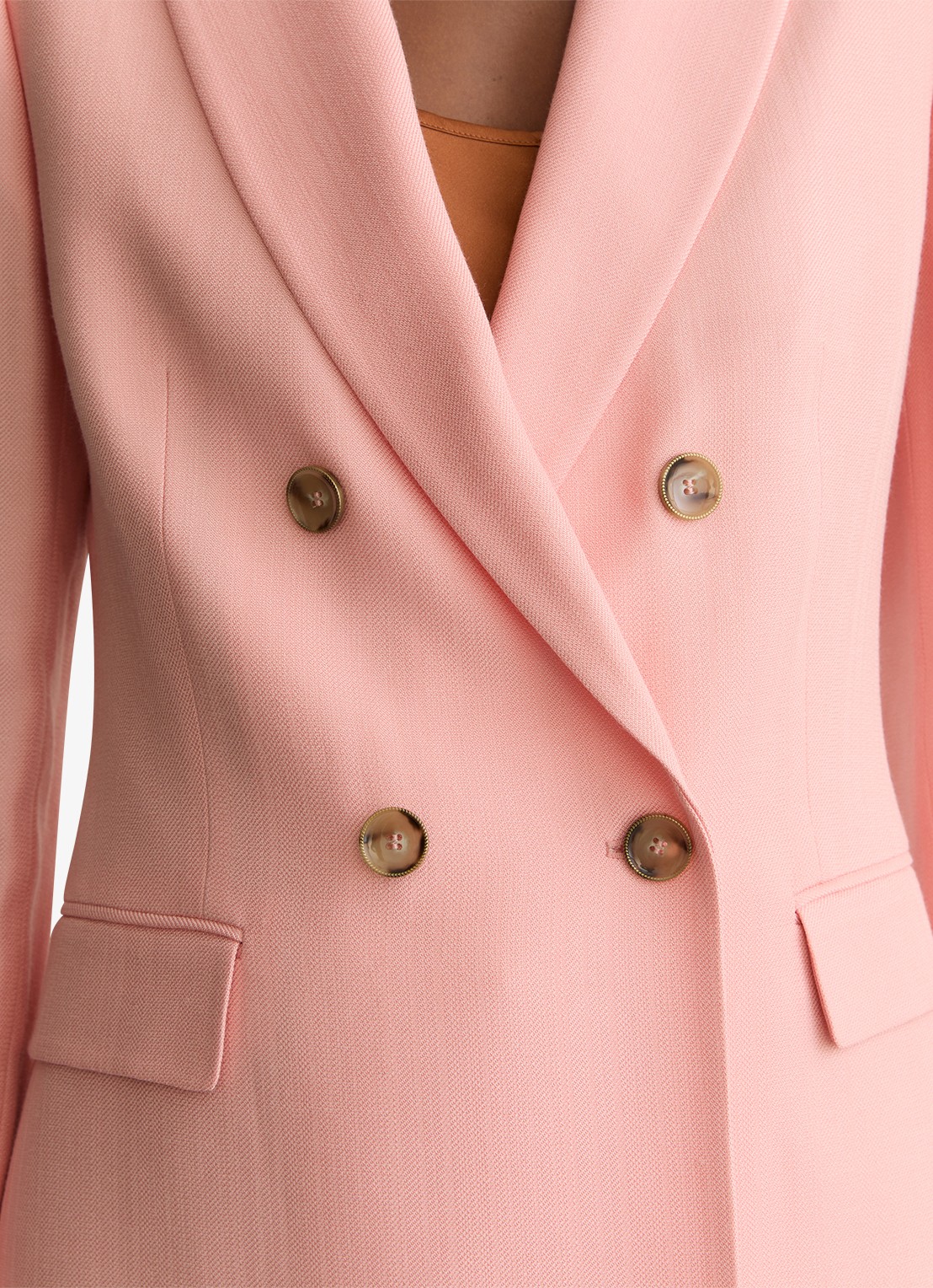 Reiss Petite Magda Double-breasted blazer met klepzakken - detail 3 oudroze