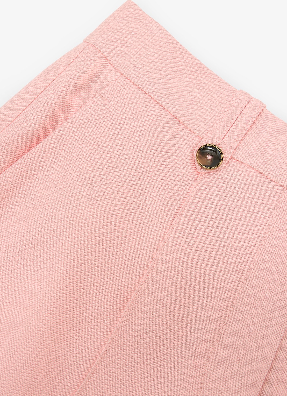 Reiss Petite Magda high waist wide fit pantalon met steekzakken - detail 7 oudroze