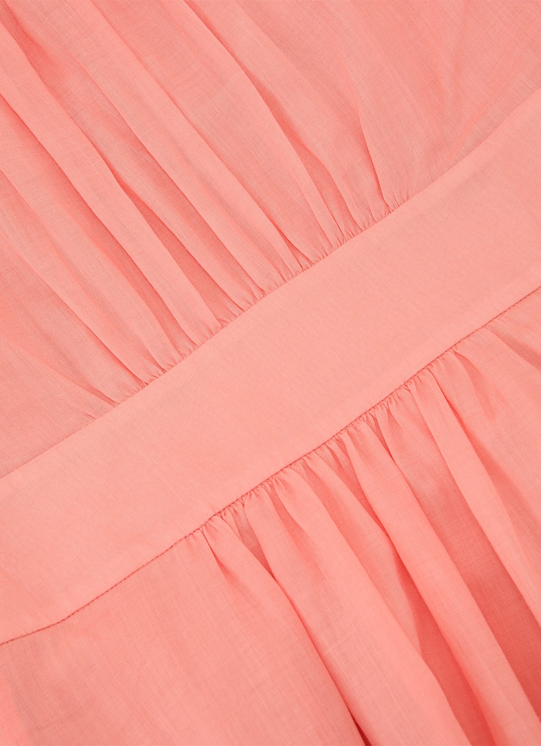 Reiss Petite Poppy midi jurkPETITE POPPY Short-Sleeve Waisted Midi Dress - detail 4 oudroze