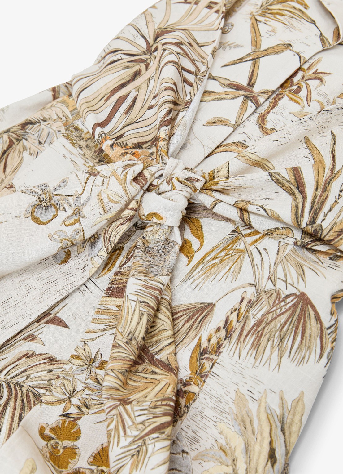 Reiss Petite Tate midi jurk met print - detail 7 creme