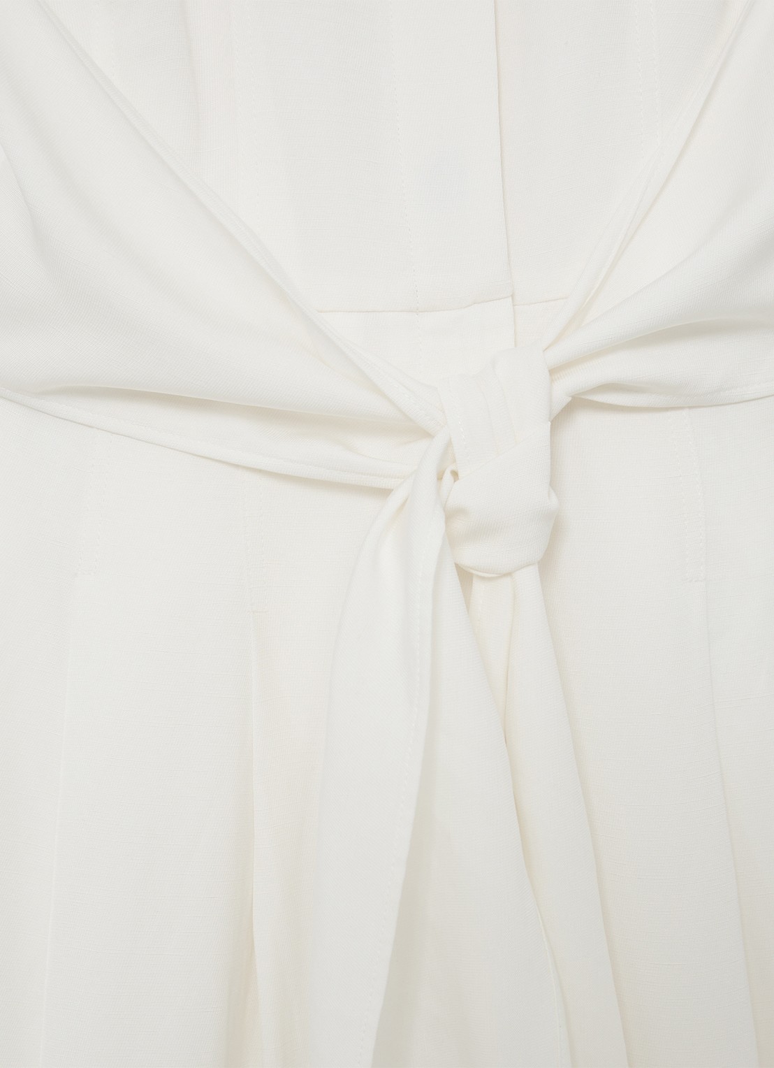 Reiss Petite Taya wide fit jumpsuit in linnenblend - detail 5 wit