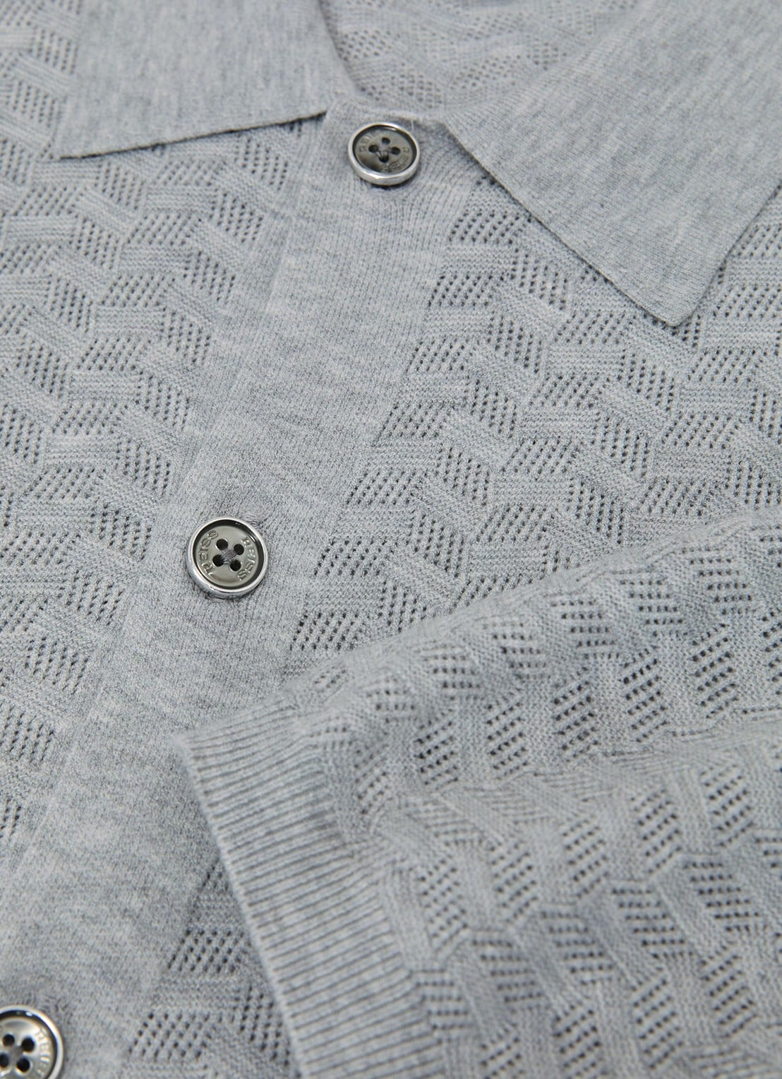 Reiss Phoenix overhemd met structuur - detail 5 soft grey / grijs