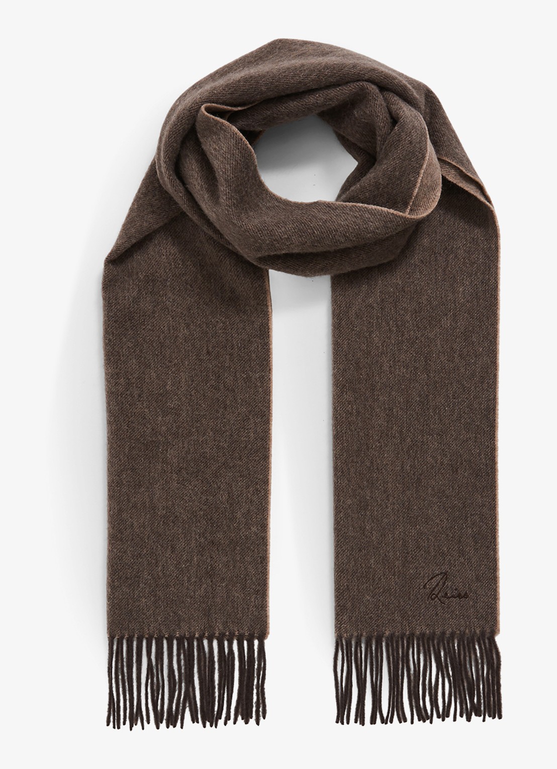 Reiss Picton sjaal in kasjmierblend 180 x 31 cm - detail 5 bruin