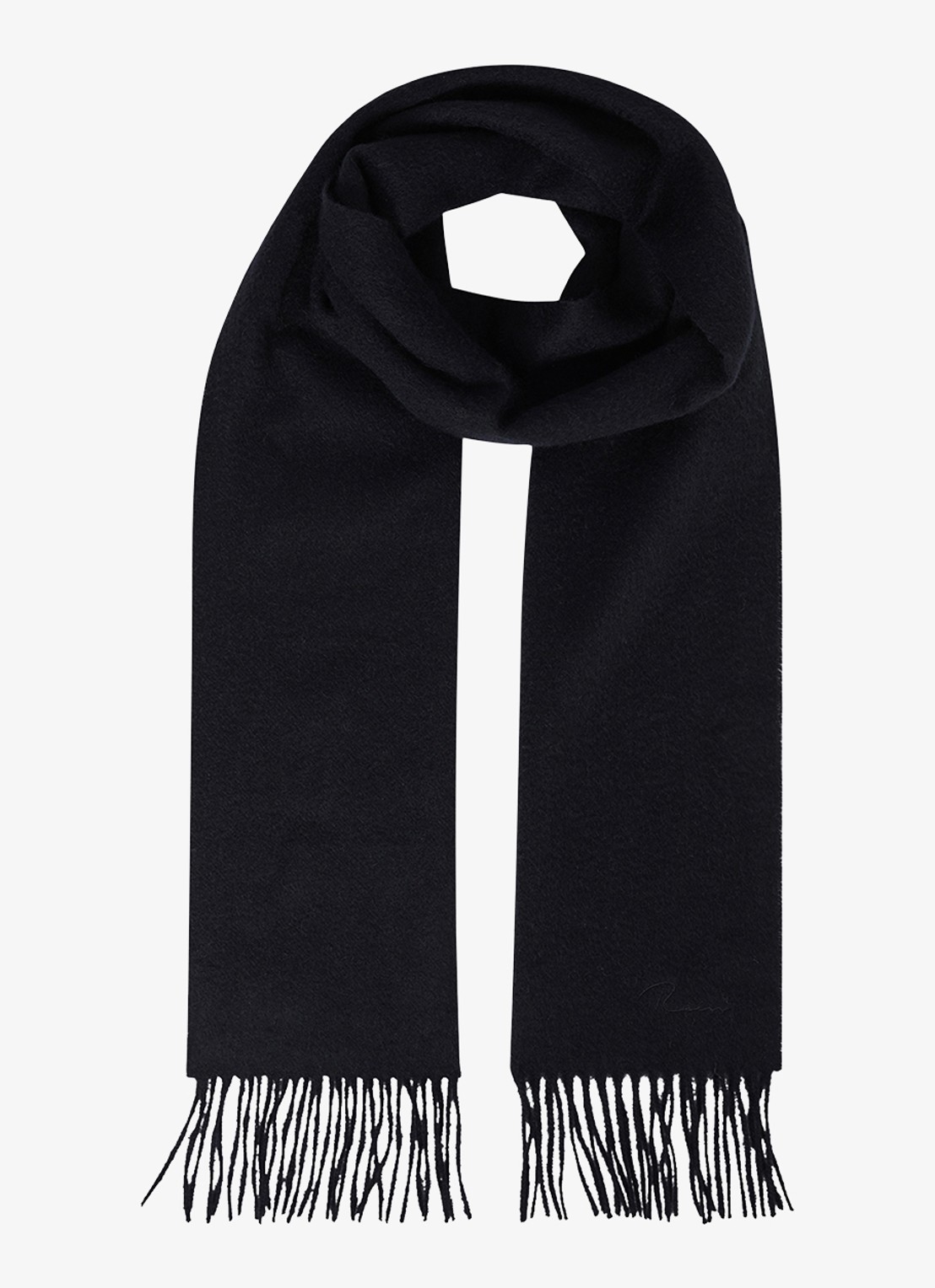 Reiss Picton sjaal in kasjmierblend 180 x 31 cm - detail navy / blauw
