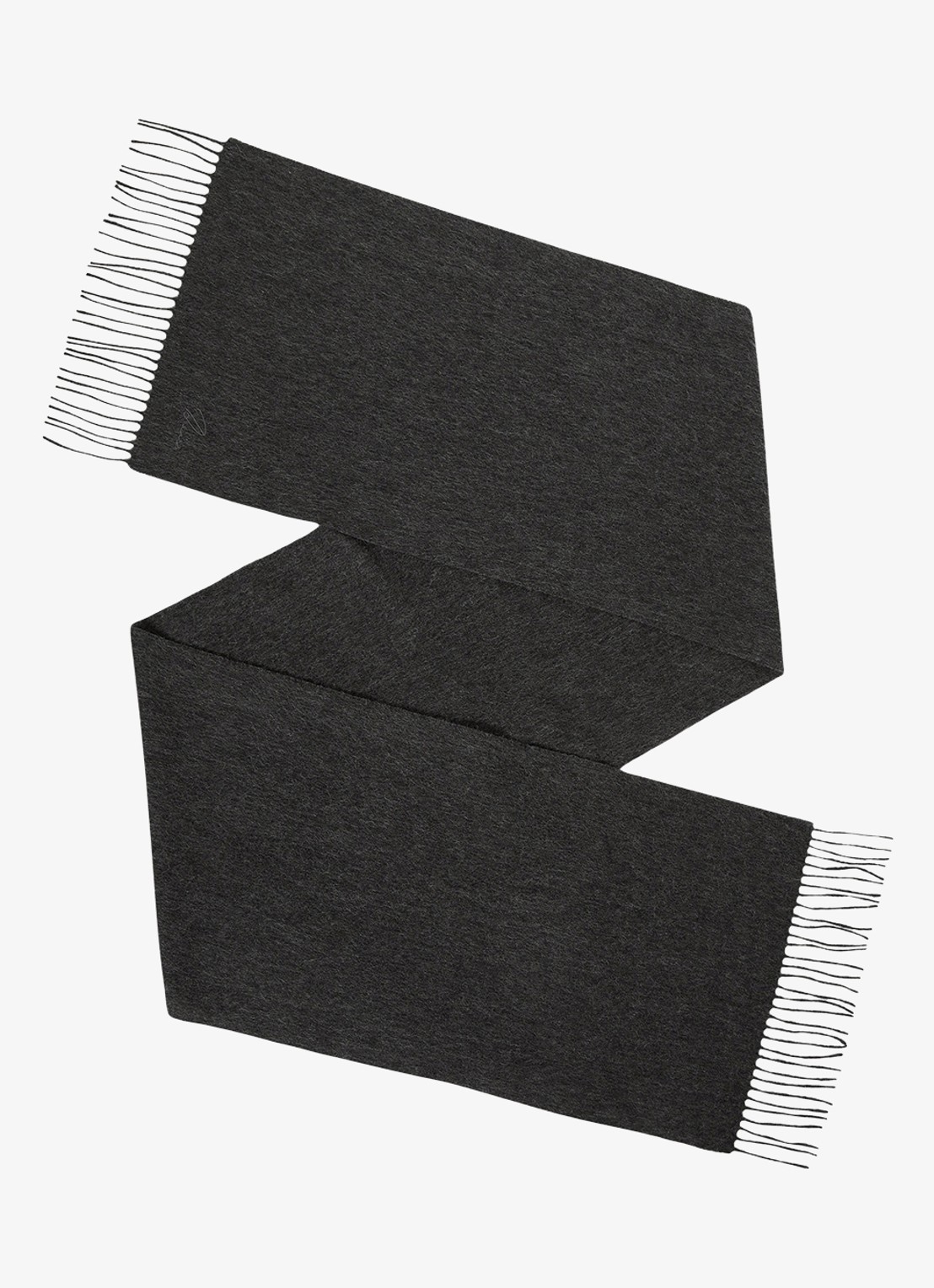 Reiss Picton sjaal in kasjmierblend 180 x 31 cm - voorkant bordeauxrood