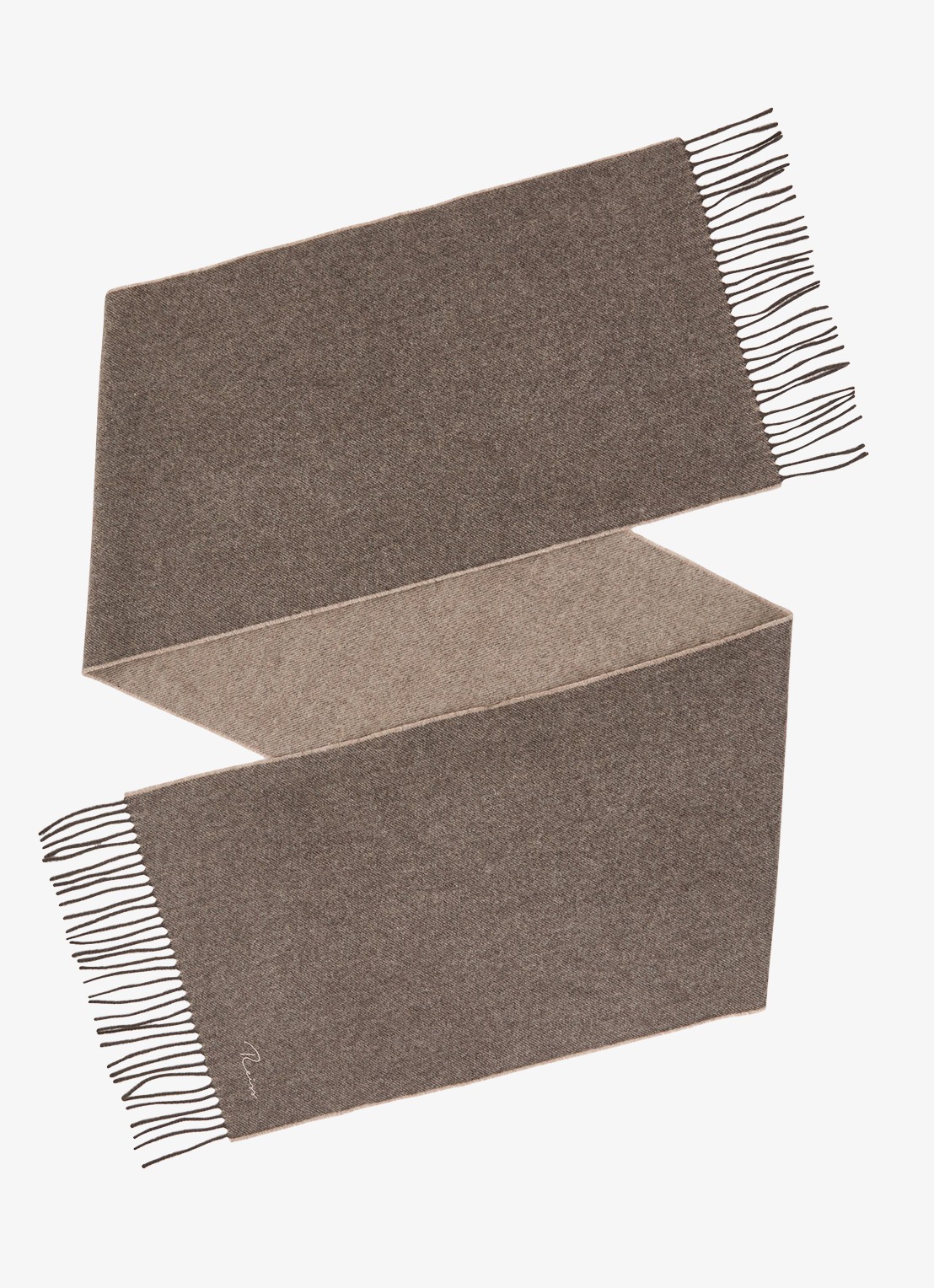 Reiss Picton sjaal in kasjmierblend 180 x 31 cm - detail 2 taupe