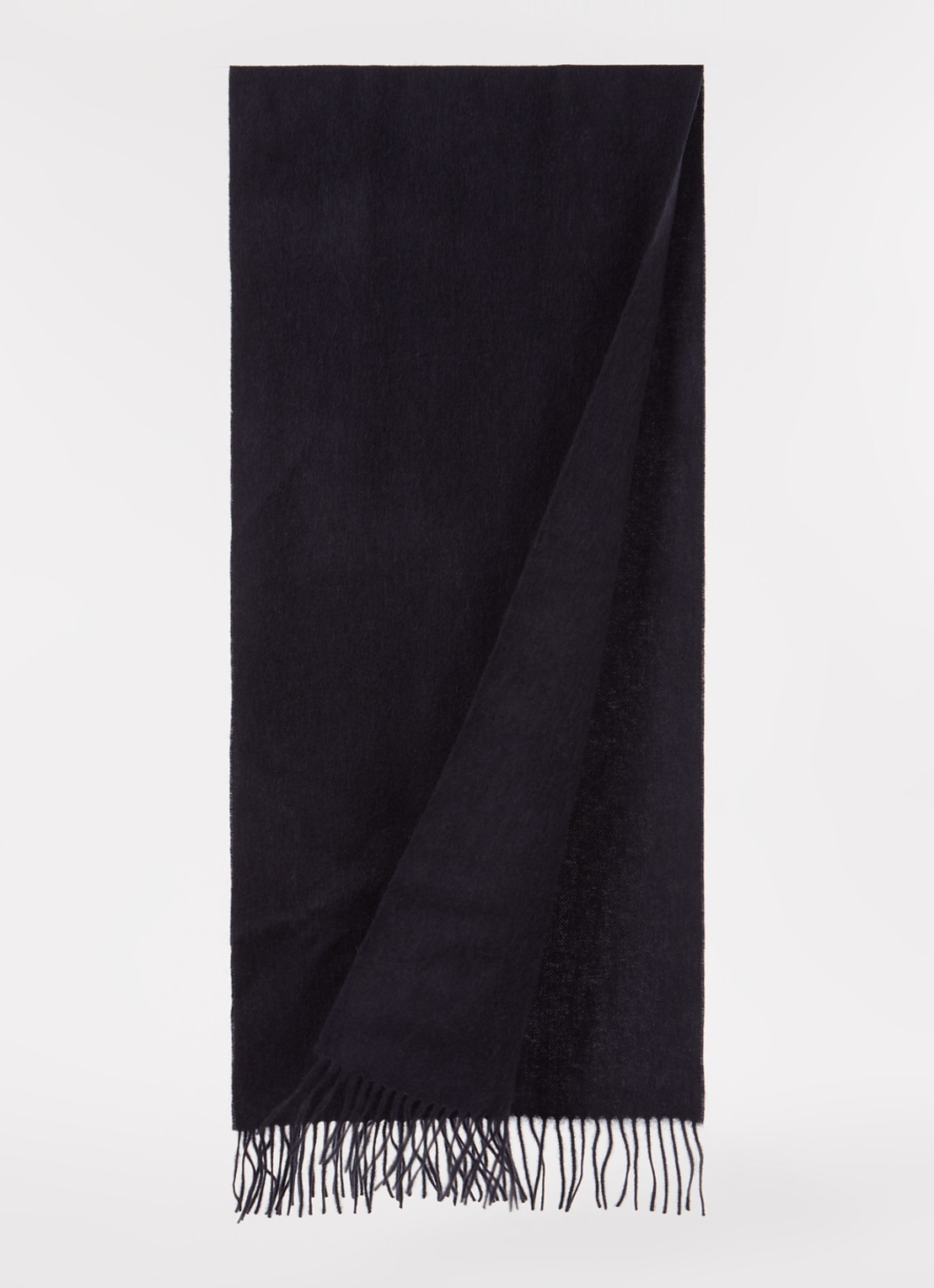 Reiss Picton sjaal in kasjmierblend 185 x 45 cm - detail donkerblauw