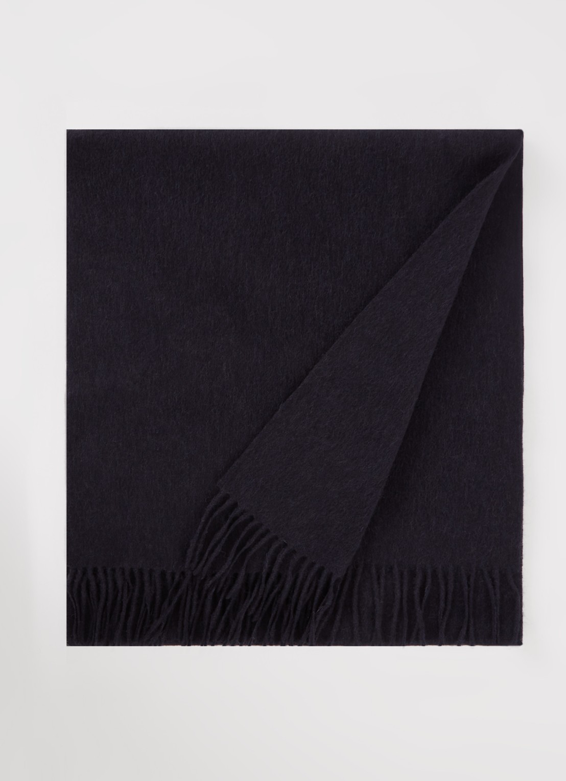 Reiss Picton sjaal in kasjmierblend 185 x 45 cm - voorkant 3 donkerblauw