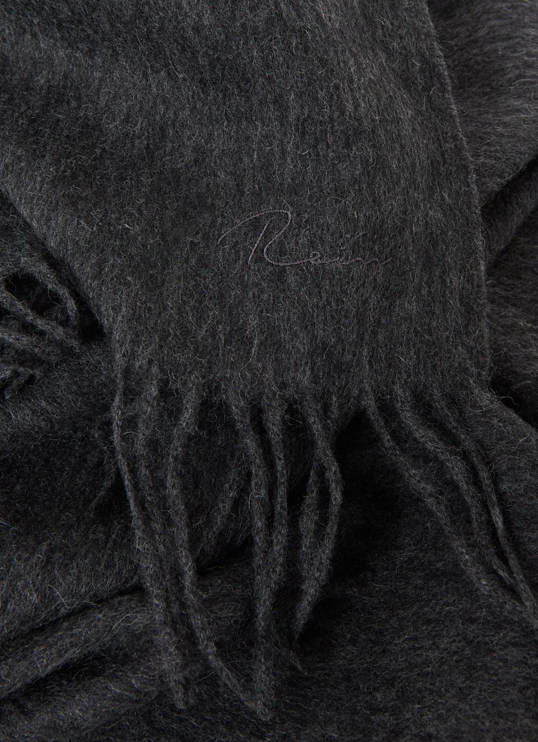 Reiss Picton sjaal in kasjmierblend 185 x 45 cm - detail 3 steenrood