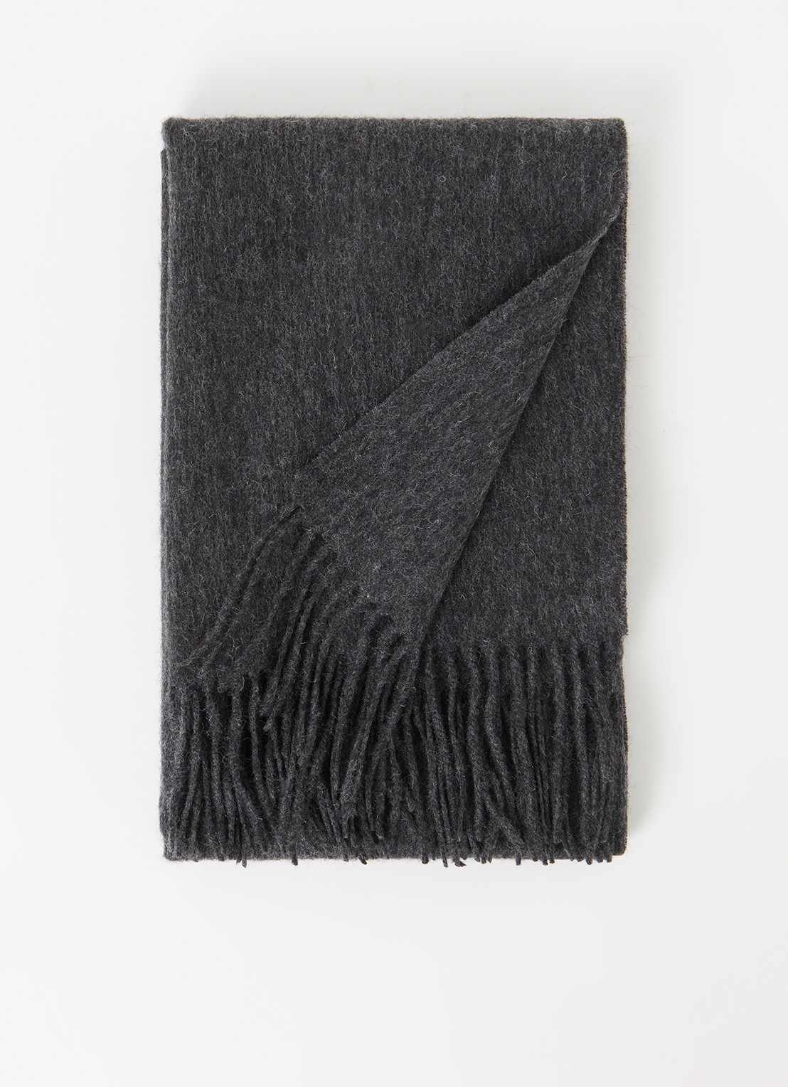 Reiss Picton sjaal in kasjmierblend 185 x 45 cm - voorkant steenrood
