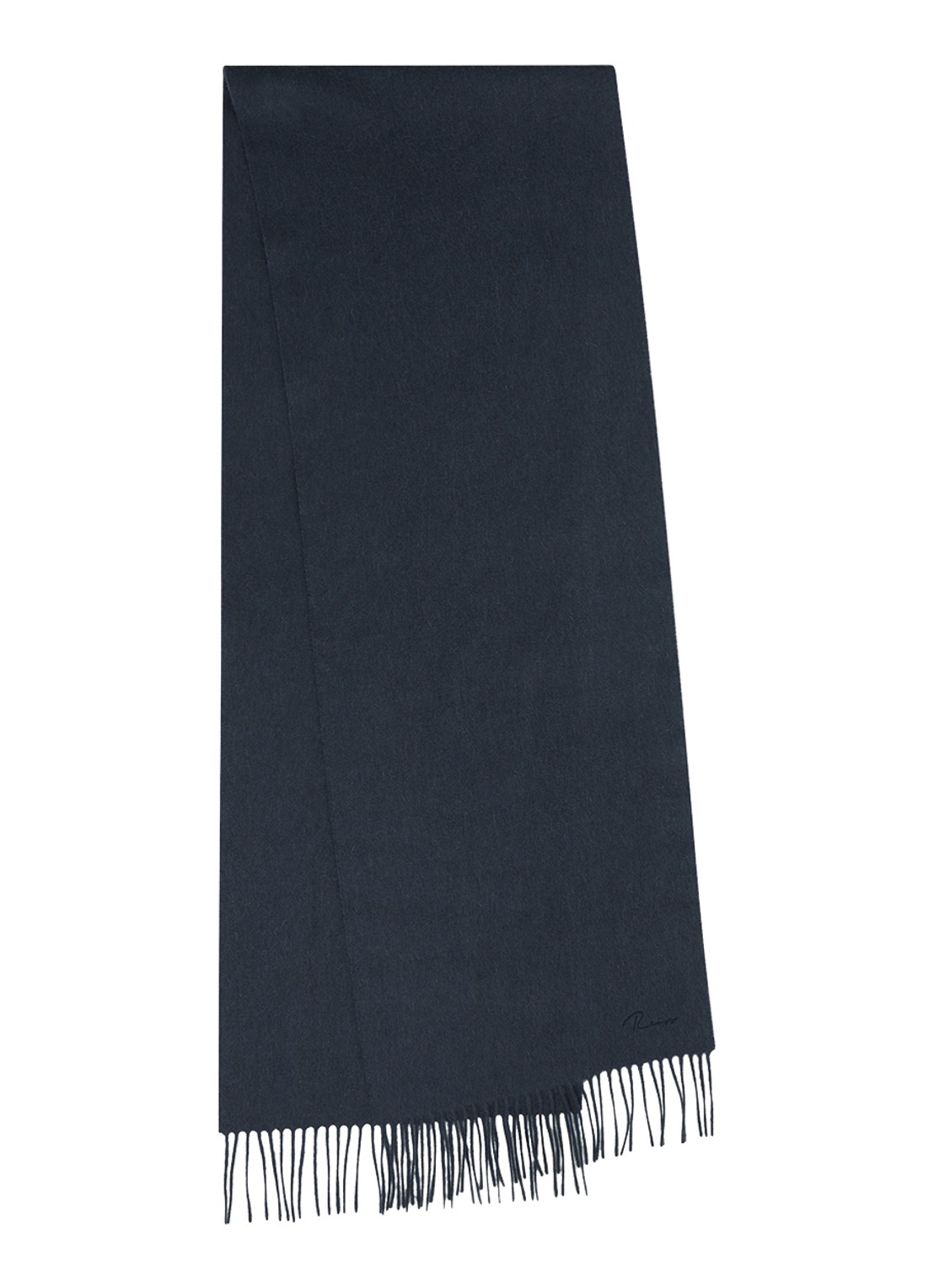 Reiss Picton sjaal in kasjmierblend met franjes 190 x 30 cm - detail 4 petrol