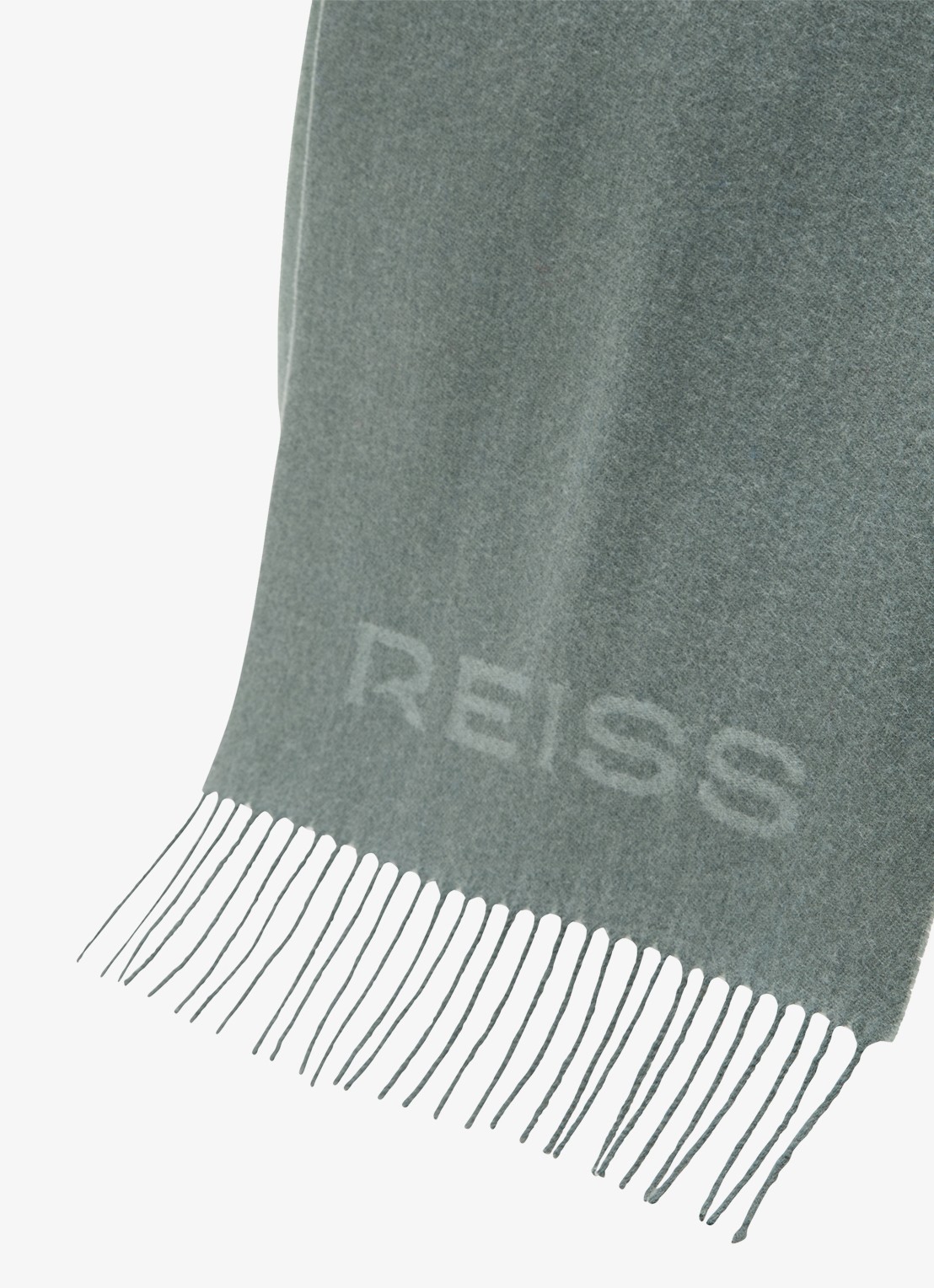 Reiss Picton sjaal in wolblend met logo  - detail 5 groen