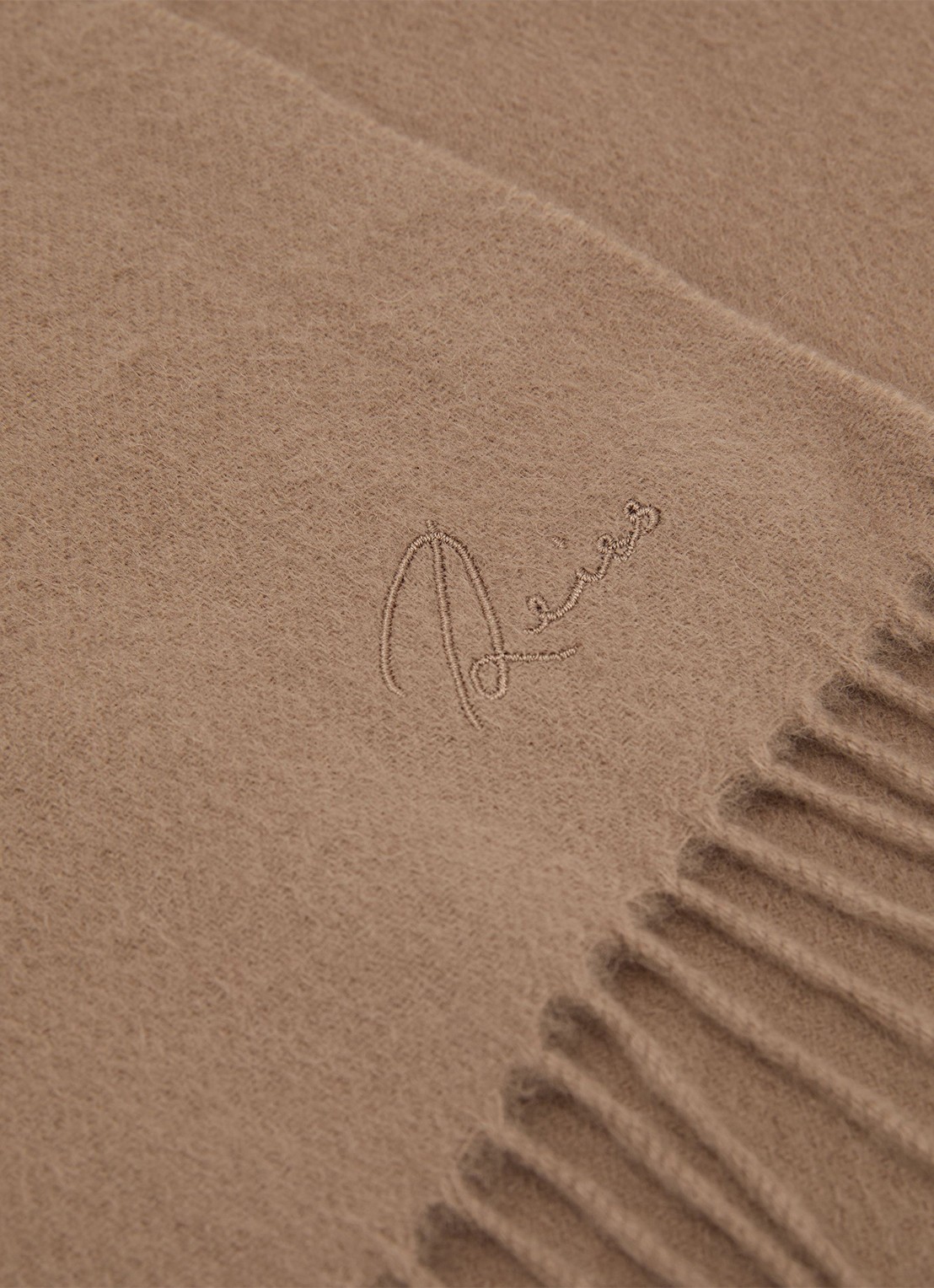 Reiss Picton sjaal van wol en kasjmier - detail 3 camel