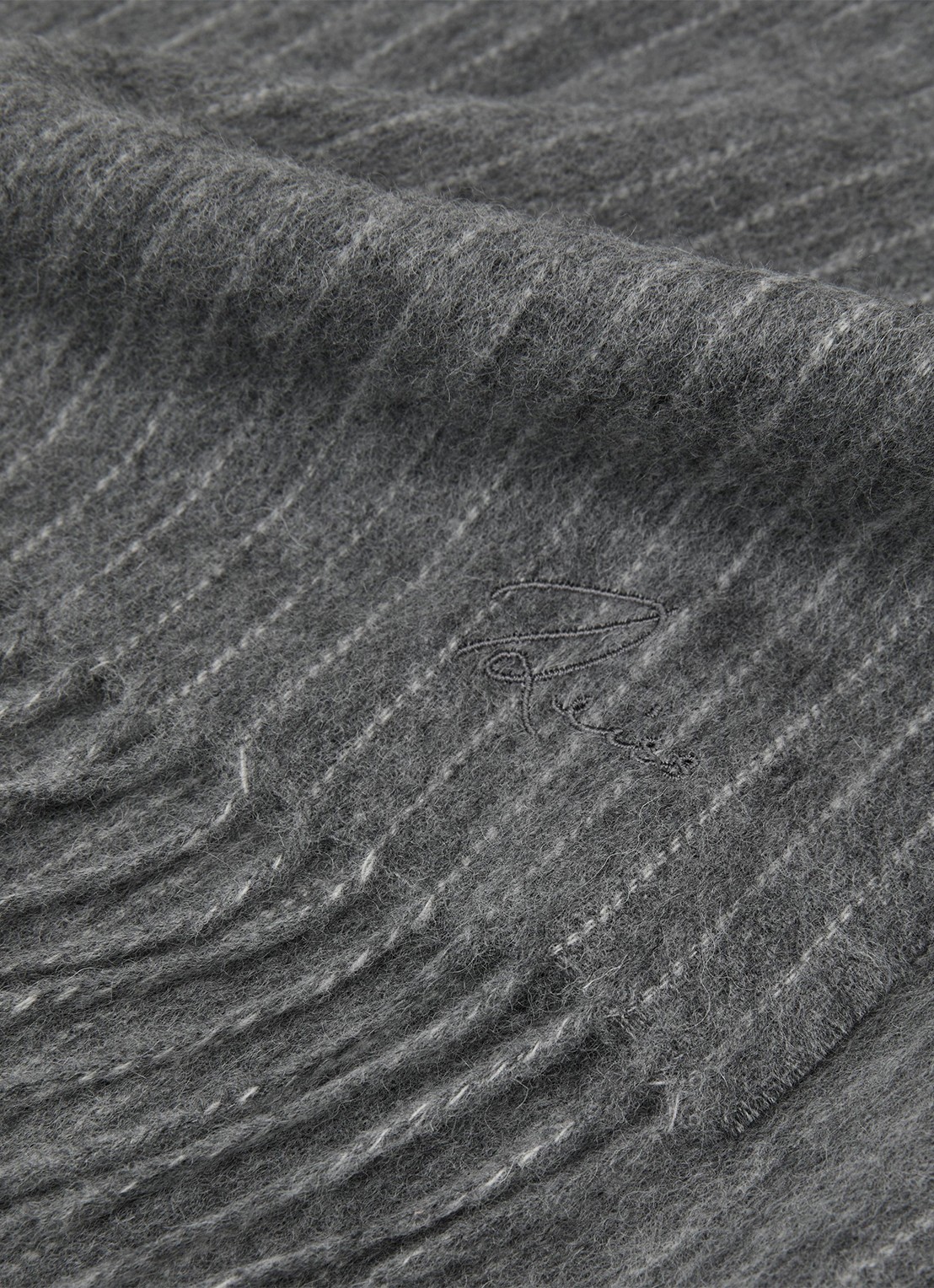 Reiss Picton sjaal van wol en kasjmier - detail 3 grijs