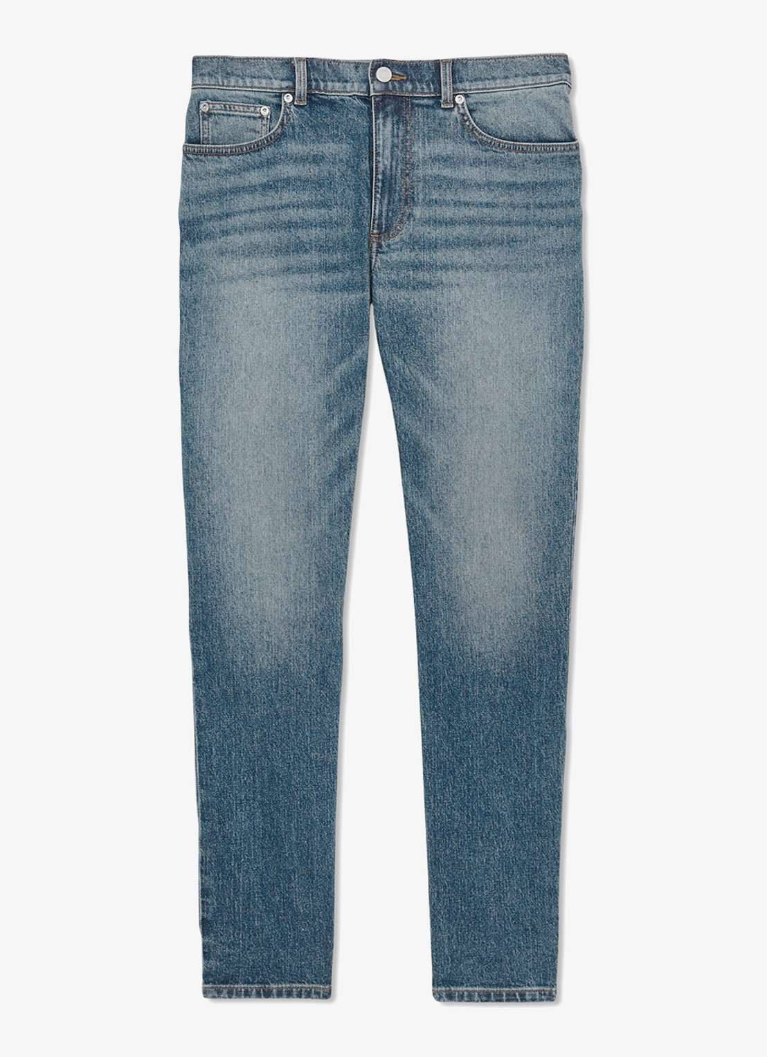 Reiss Picton slim fit jeans met medium wassing - voorkant 2 indigo