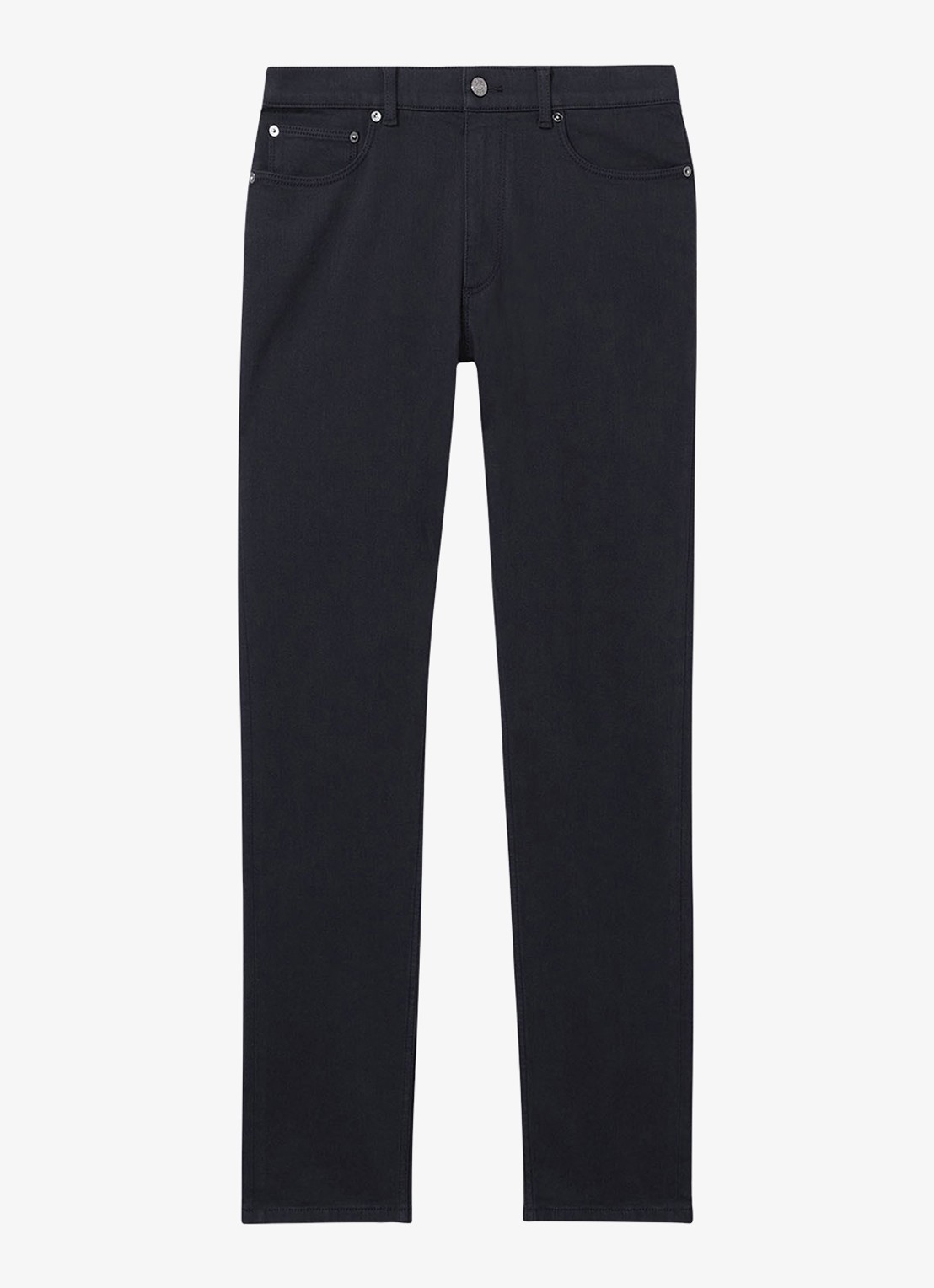 Reiss Picton slim fit jeans met steekzakken - voorkant 2 donkerblauw