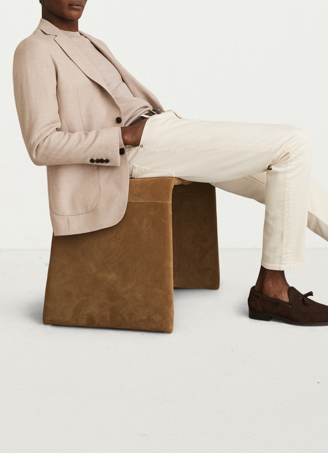 Reiss Picton slim fit jeans met stretch - detail 6 wit
