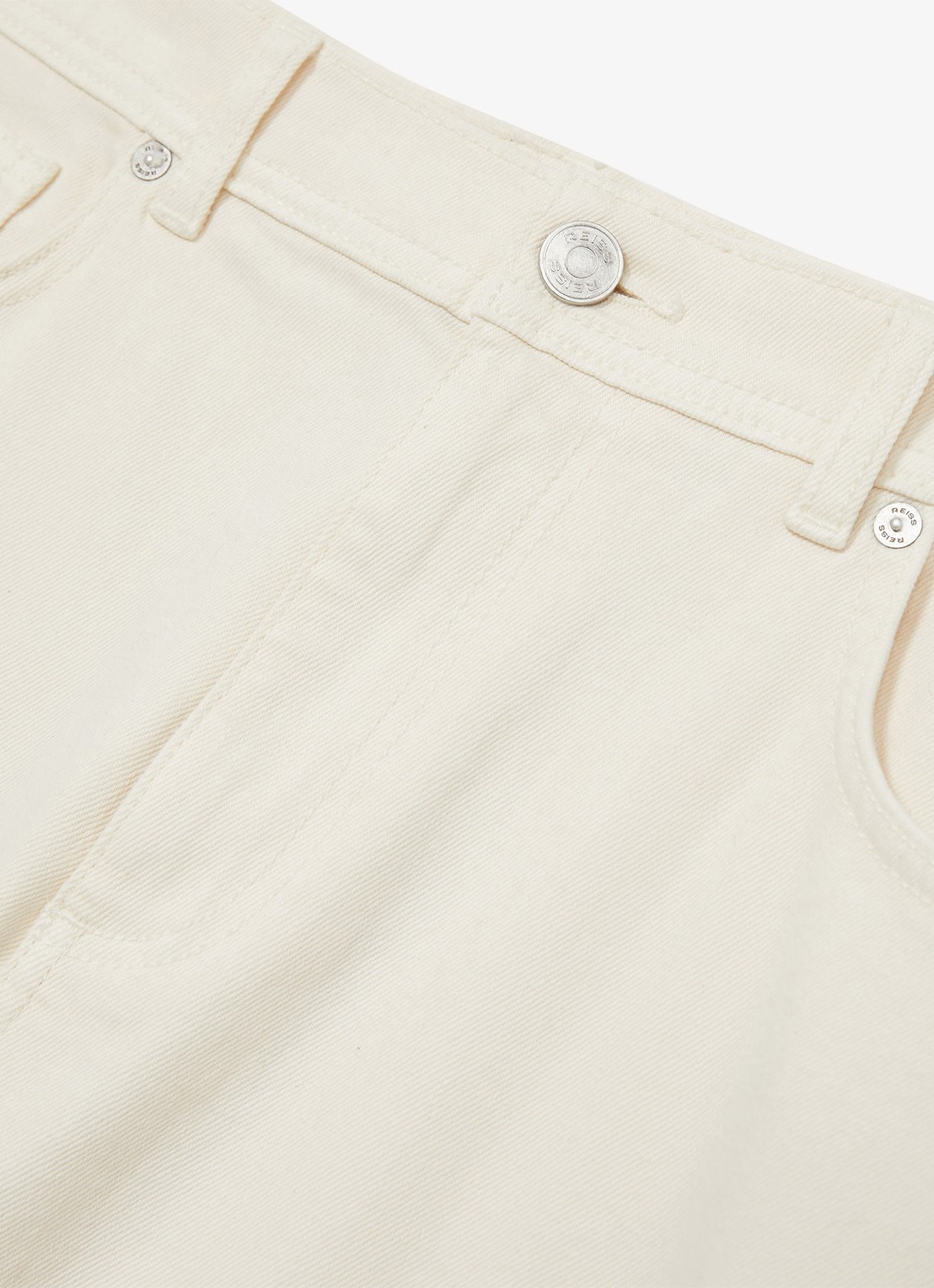 Reiss Picton slim fit jeans met stretch - detail 7 wit