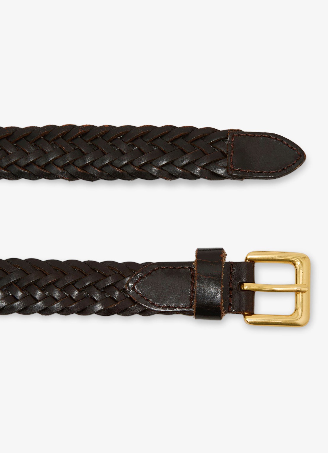 Reiss Pippa riem van leer - detail 3 chocoladebruin