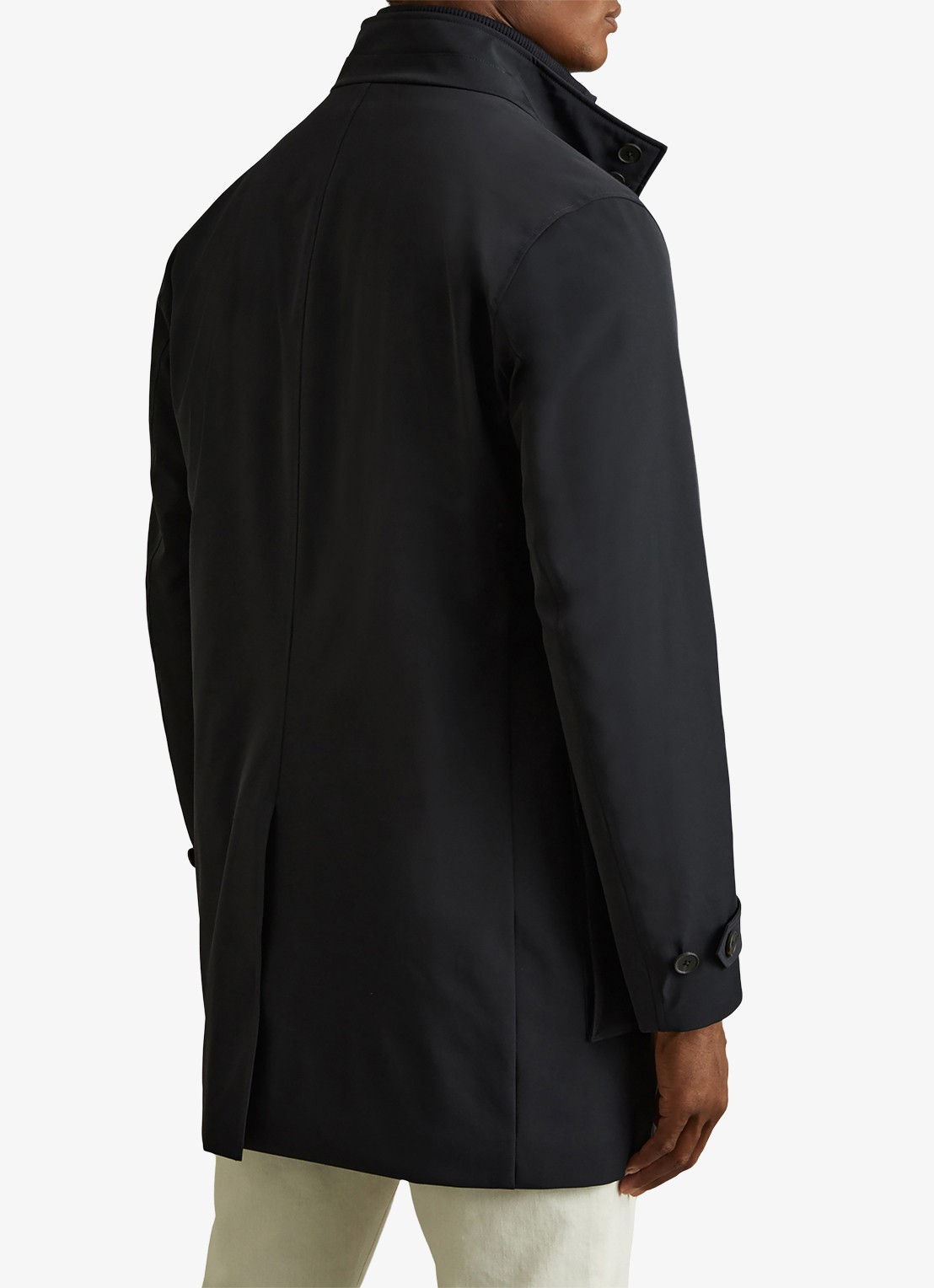 Reiss Player gewatteerde parka met klepzakken - achterkant 5 donkerblauw