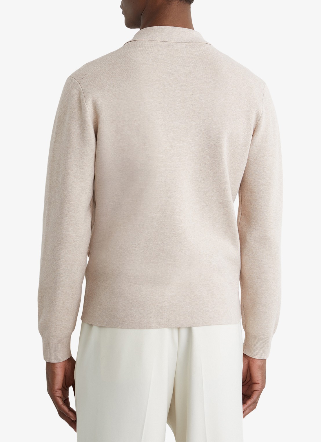 Reiss Plaza fijngebreid vest met opgestikte zakken  - achterkant beige
