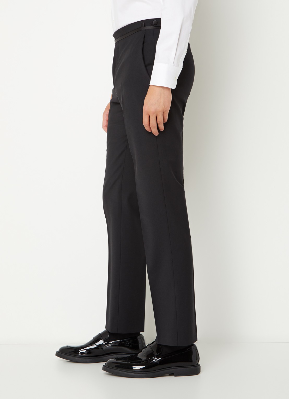 Reiss Poker slim fit pantalon met steekzakken - detail 5 zwart