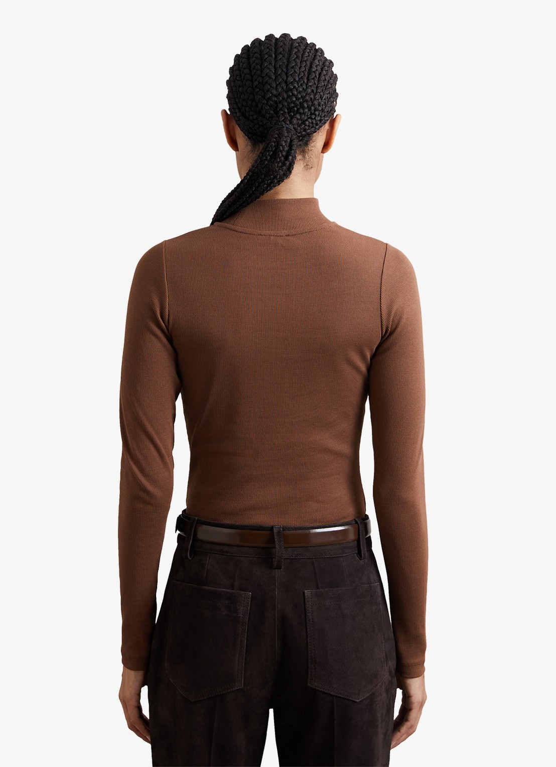 Reiss Polly longsleeve met stretch - achterkant camel