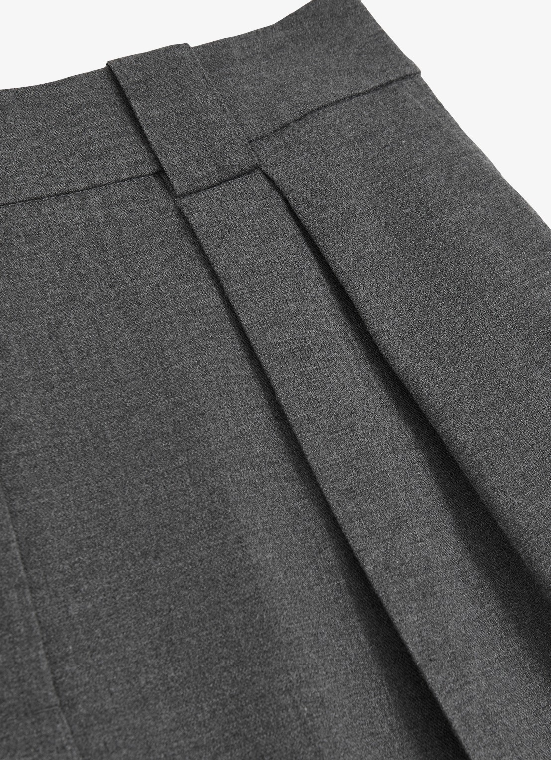 Reiss Poppie high waist wide fit pantalon met steekzakken - detail 6 grijs