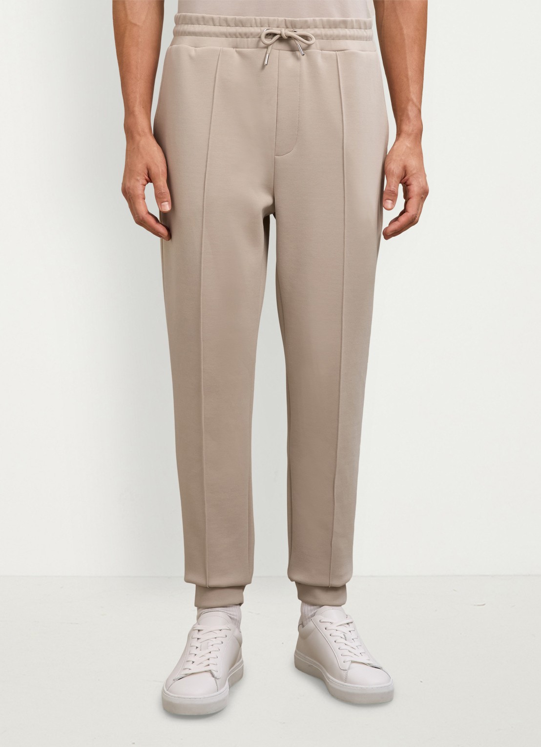 Reiss Premier Premium tapered fit joggingsbroek met steekzakken - detail 4 beige