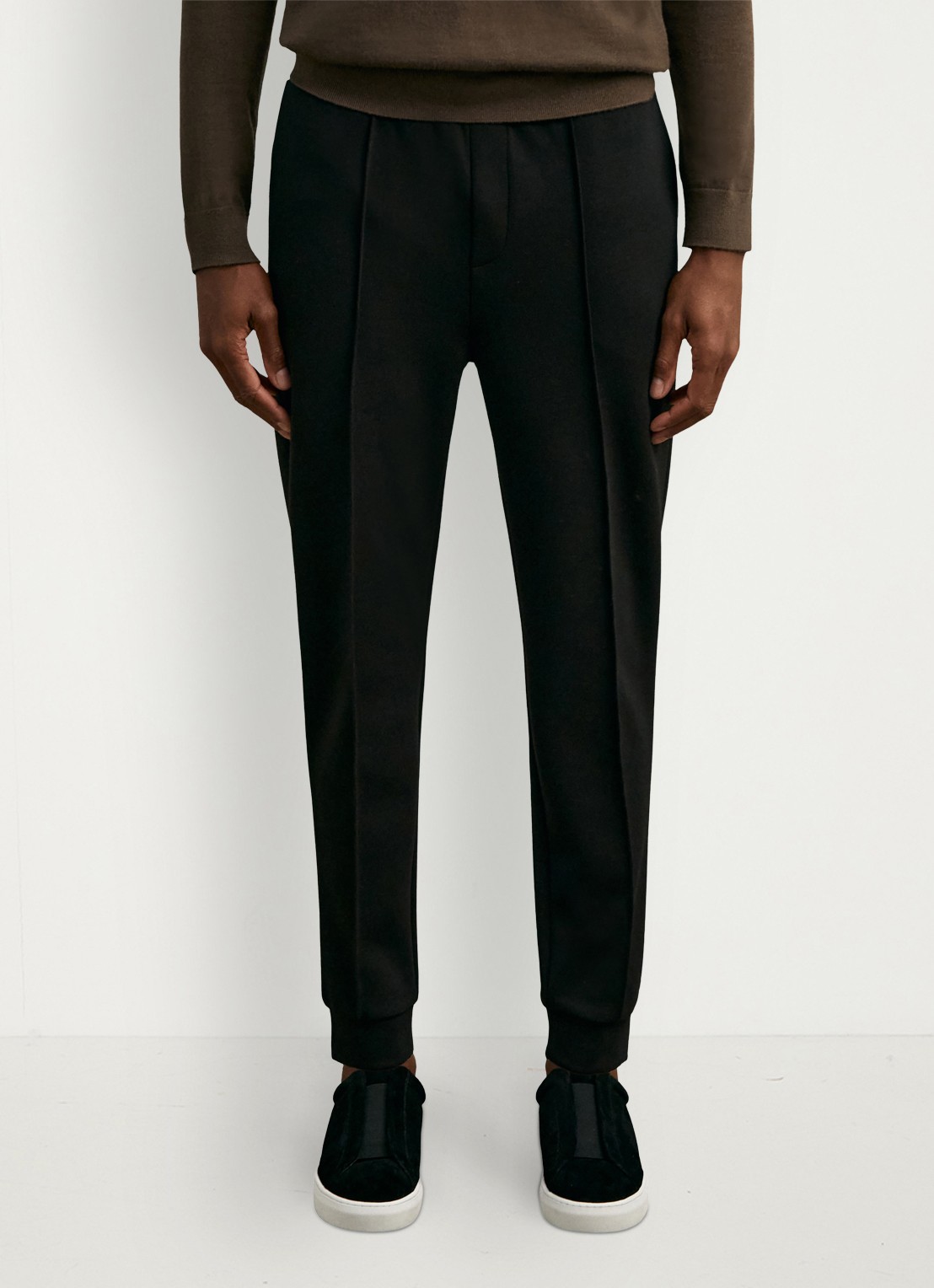 Reiss Premier tapered fit joggingbroek met trekkoord - detail 3 black / zwart