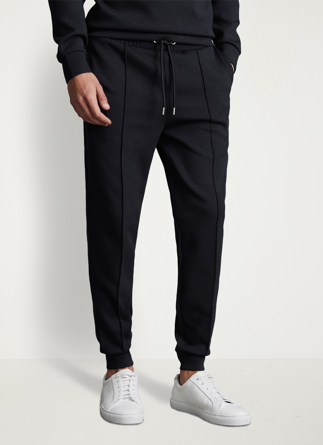 Reiss Premier tapered fit trainingsbroek met steekzakken - detail 2 donkerblauw