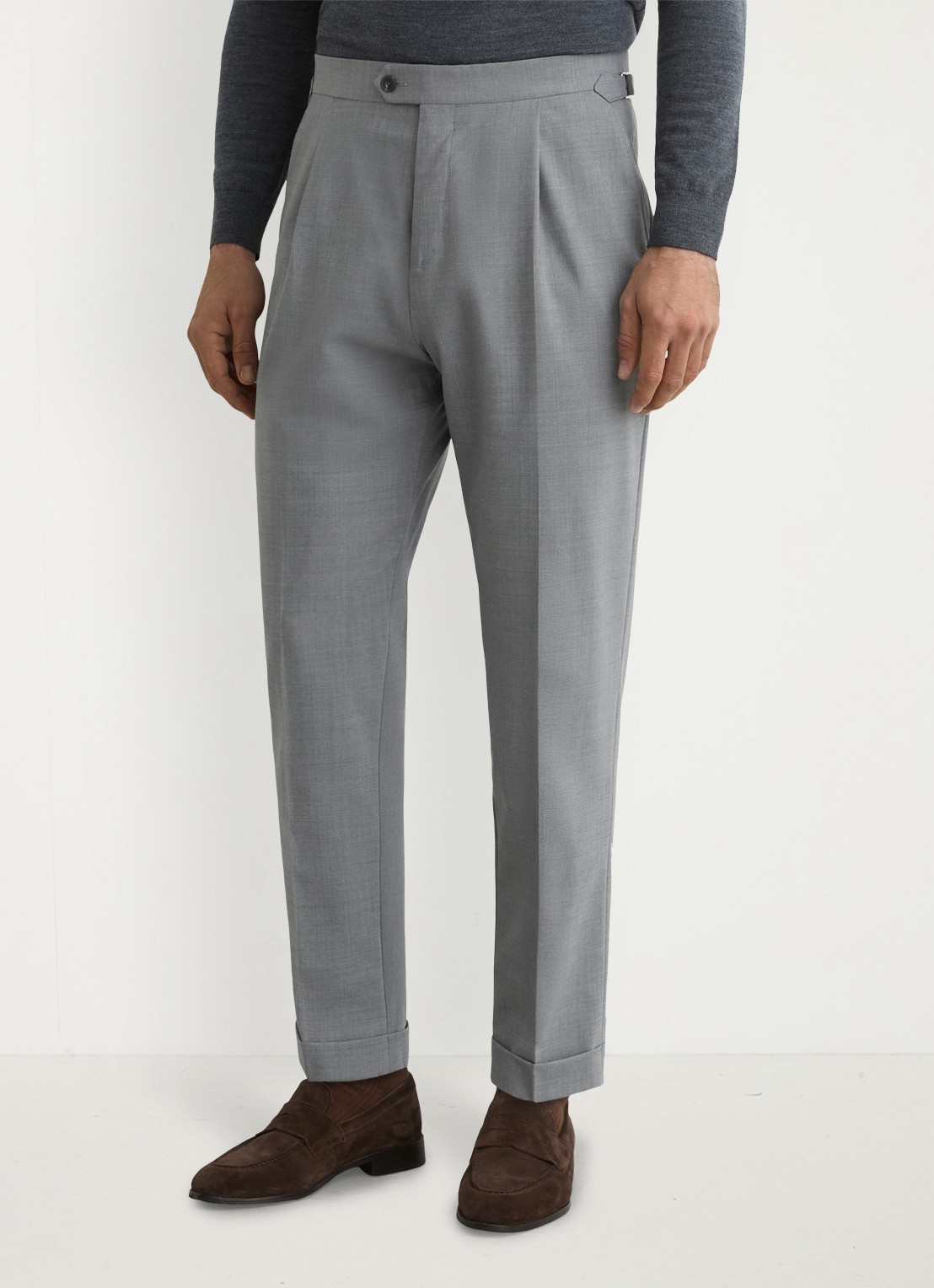 Reiss Promise Adjuster pantalon in wolblend met steekzakken - detail 4 lichtgrijs