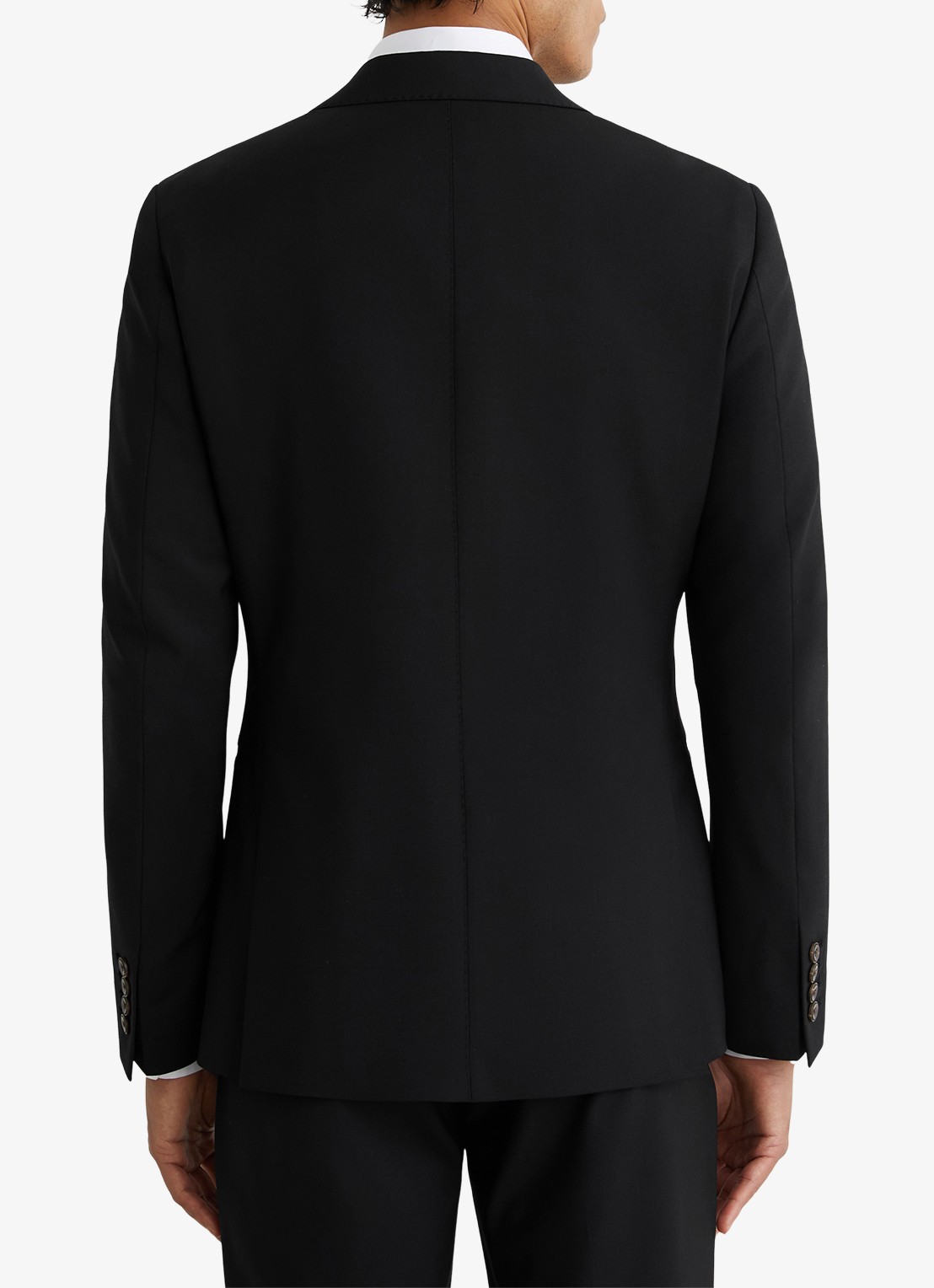 Reiss Promise slim fit colbert in wolblend - achterkant zwart
