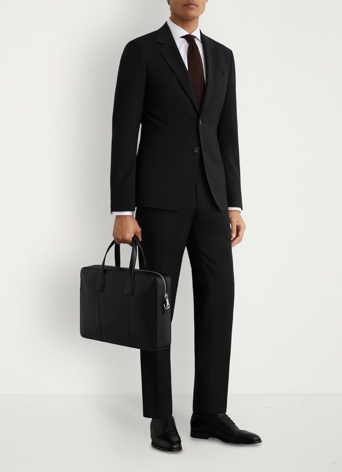 Reiss Promise slim fit colbert in wolblend - voorkant 8 zwart