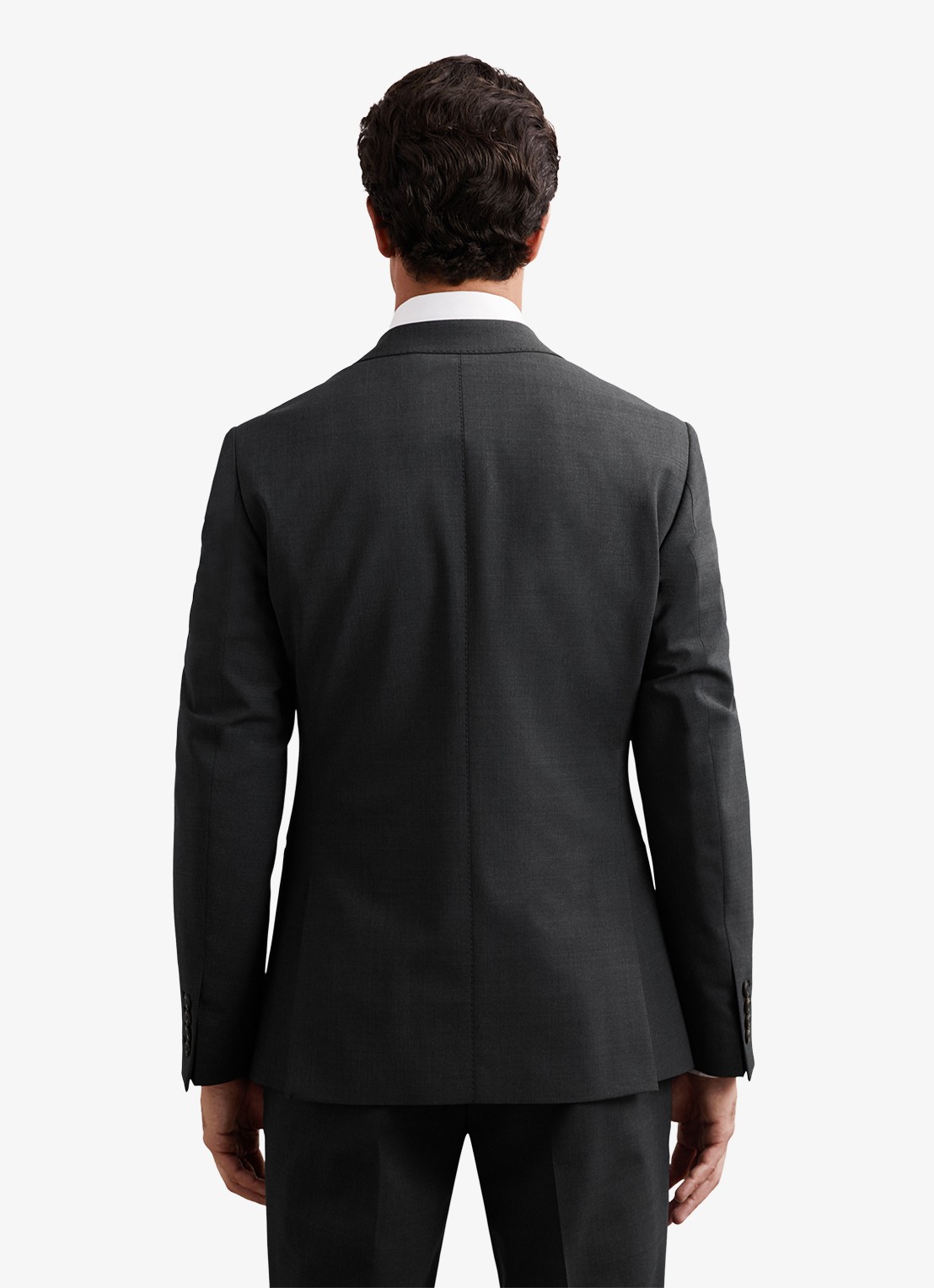 Reiss Promise slim fit colbert in wolblend - achterkant 7 grijs