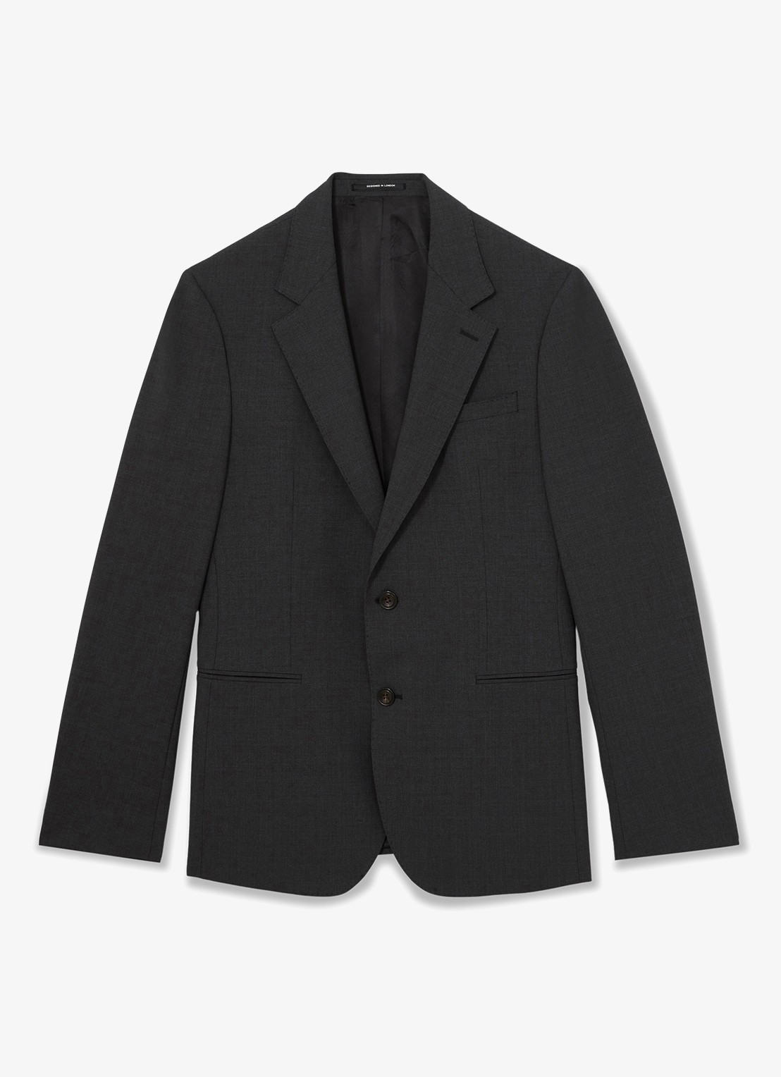 Reiss Promise slim fit colbert in wolblend - voorkant 5 grijs