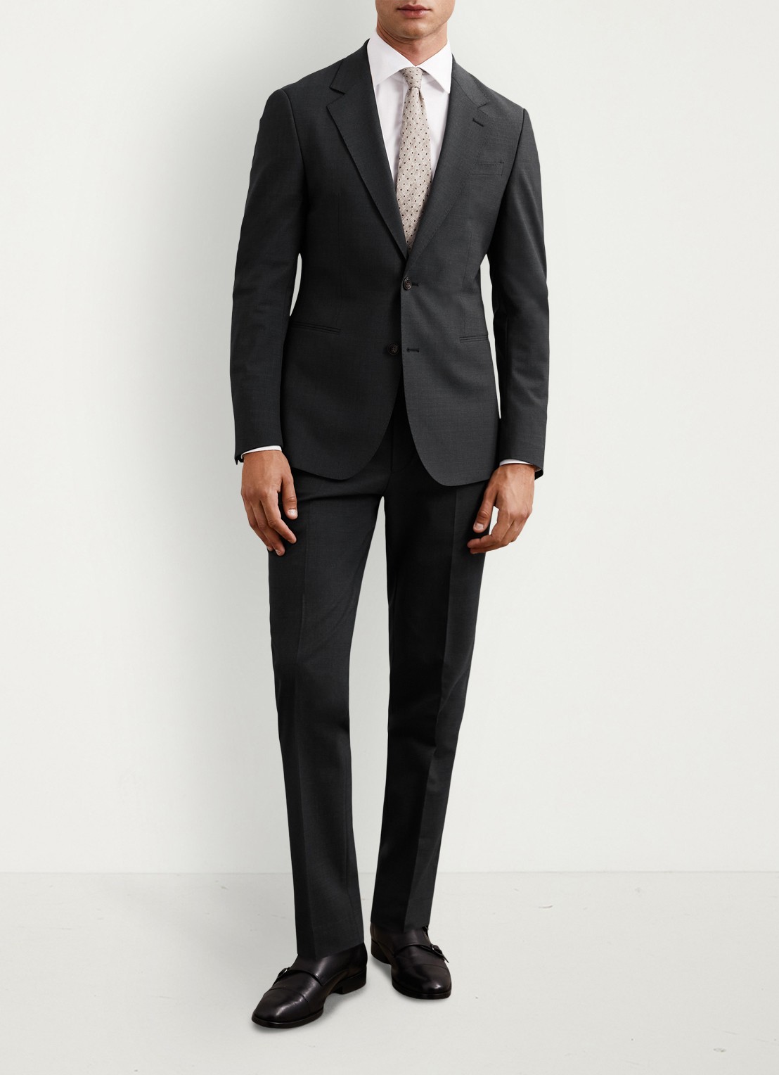 Reiss Promise slim fit colbert in wolblend - voorkant 6 grijs